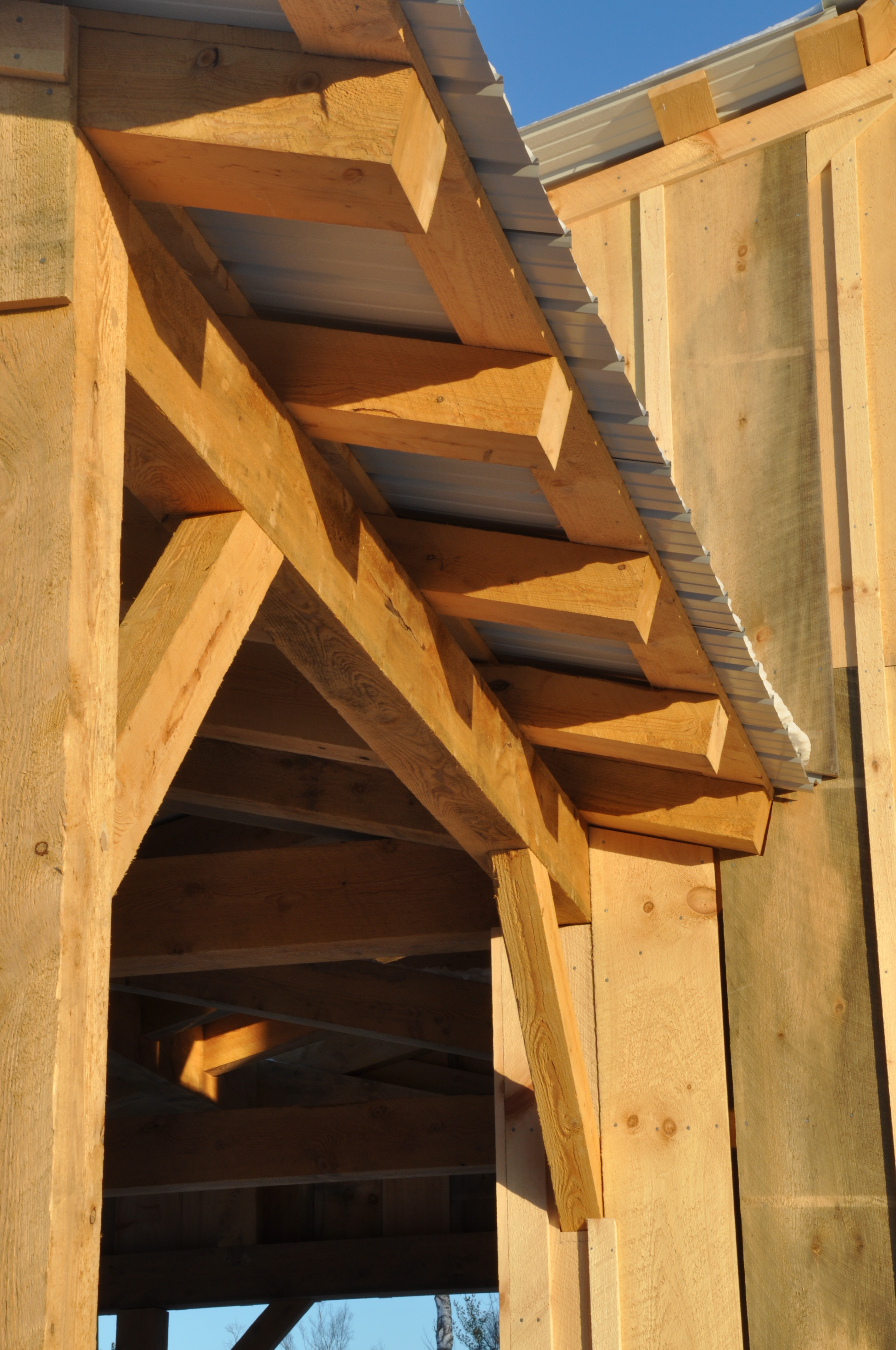 shed rafters The Timber Frame Experience